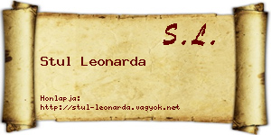 Stul Leonarda névjegykártya